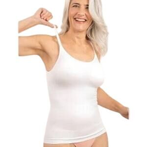 SHAPERMINT All Day Every Day Scoop Neck Cami Shapewear 62001 White NWT Medium